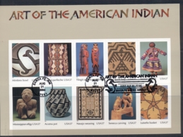 USA 2004 Sc#3873 Art Of The American Indian MS FU - Altri & Non Classificati