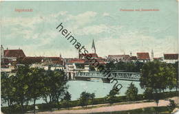 Ingolstadt - Panorama Mit Donaubrücke - Verlag B. Lehrburger Nürnberg - Gel. 1910 - Ingolstadt