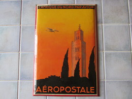 Pub Ancienne L Afrique Du Nord Par Avion Aéropostale 35 X 24 Cm - Vintage - Otros & Sin Clasificación