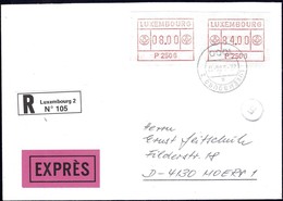 1986 Lettre Recommandé  EXPRES, 2 Timbres De Distributeurs 08.00 P2506 & 84.00 P2506 2Scans - Briefe U. Dokumente