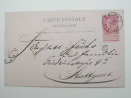 1901 , Anvers , Perfore  B & C , Carte Postle A Allemagne - 1863-09