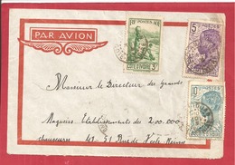 Y&T N°129+112+113  ABIDJAN Vers  FRANCE 1938  2 SCANS - Briefe U. Dokumente