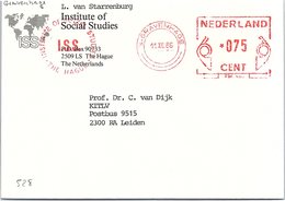 NEDERLAND - EMA INSTITUTE OF SOCIAL STUDIES -  GRAVENHAGE 11.12.86 / 2 - Franking Machines (EMA)