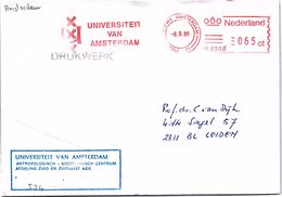 NEDERLAND - EMA UNIVERSITEIT VAN AMSTERDAM -  AMSTERDAM 8.9.86 / 2 - Franking Machines (EMA)