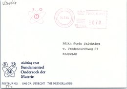 NEDERLAND - EMA FUNDAMENTEEL ONDERZOEK DER MATERIE  -  UTRECHT POSTBUS 14.3.84  / 2 - Maschinenstempel (EMA)