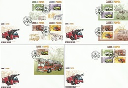 Niger 2013, Fire Engines, Camions, 4val In BF+7BF In 4FDC - Trucks