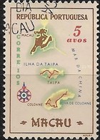 MACAU 1956 Map Of Macao -5a - Brown FU - Usados