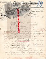 BELGIQUE- BRUXELLES- LETTRE GRAND HOTEL COSMOPOLITE-PROSPER VERLINDEN PROPRIETAIRE-GARE DU NORD-5 PLACE ROGIER-1911 - Straßenhandel Und Kleingewerbe