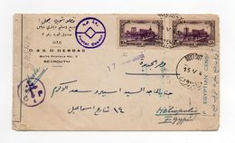 !!! PRIX FIXE : LIBAN, LETTRE DE BEYROUTH POUR L'EGYPTE DE 1943 AVEC DOUBLE CENSURE - Briefe U. Dokumente