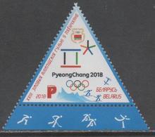 BELARUS , 2018, MNH, WINTER OLYMPICS, PYEONGCHANG, TRIANGLE STAMP, 1v - Otros