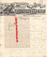62- BRUAY- RARE LETTRE MANUSCRITE SIGNEE RAYMOND KREMP-BRASSERIE DE BRAUAY-MALT HOUBLON-1900 - Artesanos