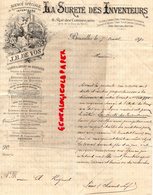 BELGIQUE - BRUXELLES- RARE LETTRE MANUSCRITE SIGNEE J.B. DE VOS-AGENCE LA SURETE DES INVENTEURS-BREVETS-LICENCES-1890 - 1800 – 1899