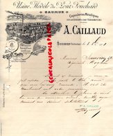 49 - SAUMUR-  FACTURE A. CAILLAUD- USINE MODELE DU PONT FOUCHARD-CAPSULLERIES METALLIQUES LOIRE CHARENTES- 1901 - Ambachten