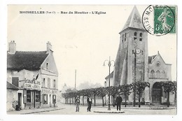 MOISSELLES  (cpa 95)  Rue Du Moutier - L'Eglise  -  L 1 - Moisselles