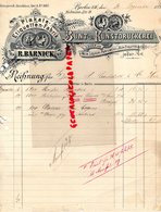 ALLEMAGNE- BERLIN- RARE LETTRE R. BARNICK-BUNT U KUNSTDRUCKEREI-LAGER VON WEIN-LIQUEUR-PARFUMERIE-1890 FABRIK PLAKATE - 1800 – 1899