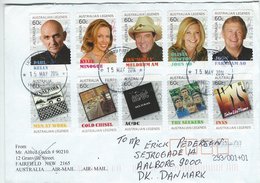 Australien Legends. Cover Sent To Denmark.  H-1424 - Storia Postale