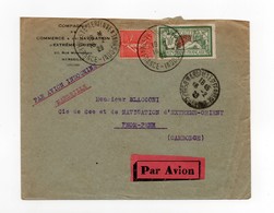 !!! PRIX FIXE : LETTRE PAR AVION FRANCE - INDOCHINE POUR PNOM-PENH RESCAPEE DE L'ACCIDENT DU 26/2/1929 - Lettere Accidentate