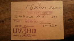 Carte QSL - UV3HD, Ex UA3AZU - Pushkino, USSR - Radio Amatoriale
