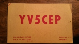 Carte QSL - YV5CEP - Caracas, Venezuela - Timbres - Radio Amatoriale