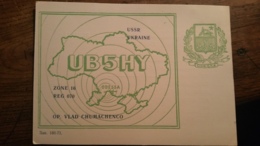 Carte QSL - UB5HY- Odessa, Ukraine, USSR, Zone 16, Reg 070 - Radio Amatoriale