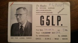 Carte QSL - G5LP. - Northamptonshire, England - Gee Five Lionel Parker - Radio Amatoriale