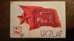 Carte QSL - UK7LAF - 1917-1967 - Moscow, USSR, Zone 17, Reg 026 - Radio Amatoriale