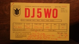 Delcampe - Carte QSL - DJ5WO - Munchen (Allemagne)  German Amateur Radio Station - Amateurfunk