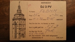 Carte QSL - DJ3PV - Germany (Allemagne) - Seligenstadt - Belle Illustration - Amateurfunk