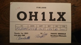 Carte QSL - OH1LX - Finland (Finlande) - Amateurfunk