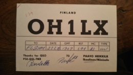 Carte QSL - OH1LX - Finland (Finlande) - Radio-amateur