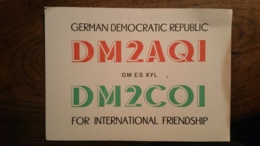 Carte QSL - DM2AQI - German Democratic Republic For International Friendship - Radio Amatoriale