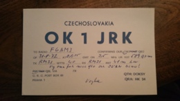 Carte QSL - OK1JRK - Czechoslovakia - Praha (Prague) - Radio-amateur