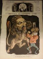 Revue Journal La Lune Satirique Caricature Par Gill N° 94 De 1867 Théodoros Roi D'Abyssinie - 1850 - 1899