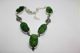 4068 - Collana Di Agata Druzy Colore Verde  Misura 49 Cm - Necklaces/Chains