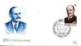 BELGIQUE. N°1512 De 1969 Sur Enveloppe 1er Jour. Comte Henry Carton De Wiart. - 1961-1970