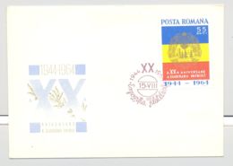 FREE HOMELAND ANNIVERSARY, END OF WW2 IN ROMANIA, SPECIAL COVER, 1964, ROMANIA - Storia Postale