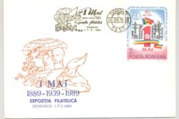 INTERNATIONAL WORKERS' DAY, MAY 1, SPECIAL COVER, 1989, ROMANIA - Covers & Documents