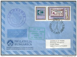 3757 Hungary ARPHILA'75 Special Flight Addressed Air Mail Cover - Lettres & Documents