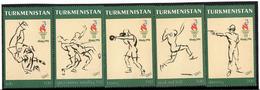 Turkmenistan.1996 SOGames Atlanta '96. 5v: 100, 300x3, 500  Michel # 60-64 - Turkménistan