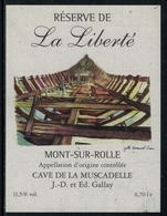 Rare // Etiquette De Vin // Bateau à Voile  // Mont-sur-Rolle, La Liberté - Barche A Vela & Velieri