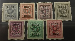 Type E Cijfer Op Heraldische Leeuw 1954 - Volledige Serie - Typos 1936-51 (Kleines Siegel)