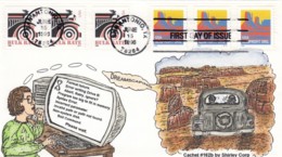 #2902B (5c) Butte Non-Profit & #2906 (10c) Auto BulkRate Issues, Shirley Corp Illustrated FDC - 1991-2000