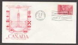 1963  $1 Canadian Exports Sc 411 RoseCraft Cachet Unaddressed - 1961-1970