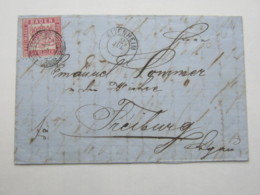 1866 , ETTENHEIM , Klarer Stempel Auf Brief Mit Nummernstempel - Lettres & Documents