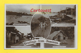 Antilles  Greetings From Dominica  1918   Multiview ¤¤ Roseau ¤¤Marigot ¤¤ Portsmouth ¤¤ Poor Black Banana Carrier - Dominica