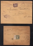 TYPE "DUVAL" / 1912 - 1935 - 2  LETTRES TAXEES (ref 7945) - 1859-1959 Brieven & Documenten