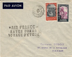 23-10-37 Lettre De Kayes ( Soudan ) - AIR FRANCE / KAYES  DAKAR / VOYAGE D'ETUDE ( Saulgrain 50 ) - Lettres & Documents