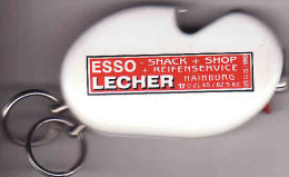 Briquet ESSO LECHER Hainburg + Ouvreur De Bouteille/bottle Opener,clipper,lighter, Feuerzeug,Accendino, Encendedor - Autres & Non Classés