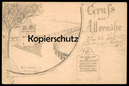 ALTE POSTKARTE ALLERMÖHE HAMBURG HIER FEHRET MAN NACH REITBROOK NEUENGAMME ZOLLENSPIECKER GANZSACHE 1897 Ansichtskarte - Bergedorf