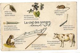 Carte Fantaisie 1904 / La Clef Des Songes / Animaux, Violette/ BRIER Bruxelles/ Marcophilie Affranchissement Insuffisant - 1859-1959 Brieven & Documenten